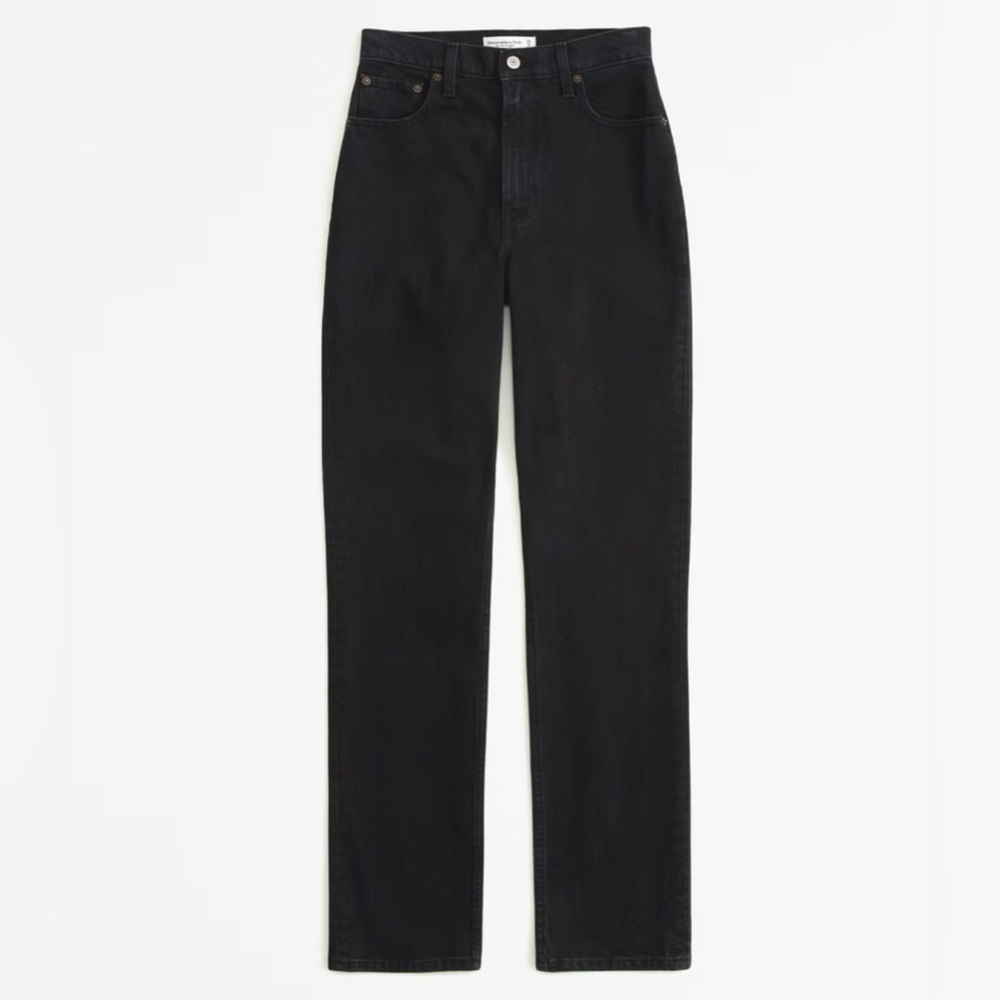 NWT Abercrombie & Fitch Curve Love 90’s Straight Ultra High-Rise SIZE 30 / 10R - Picture 2 of 6
